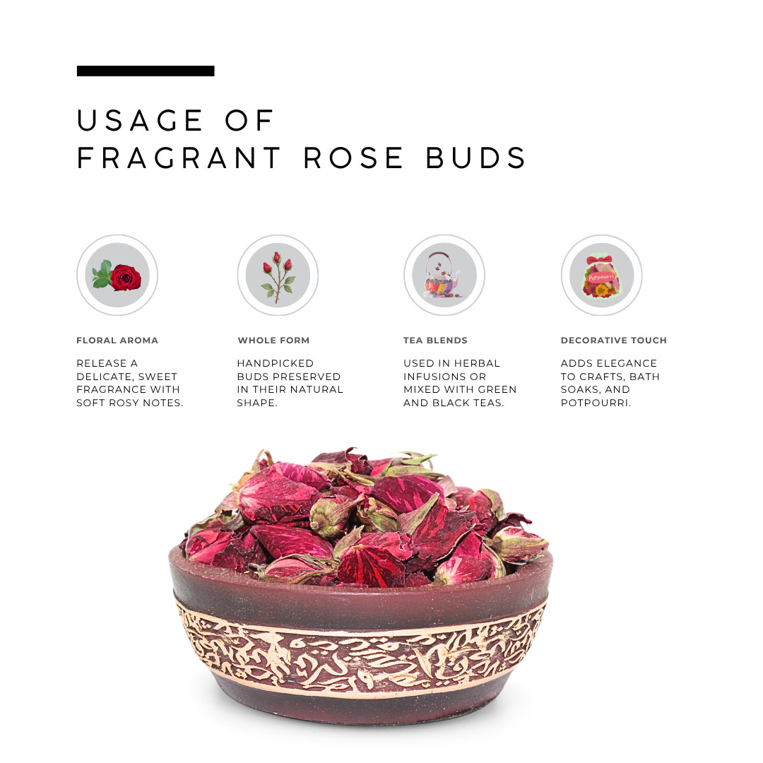 AWAFI MILL Fragrant Red Rose Buds (Dried) – 250 g | 9 Oz