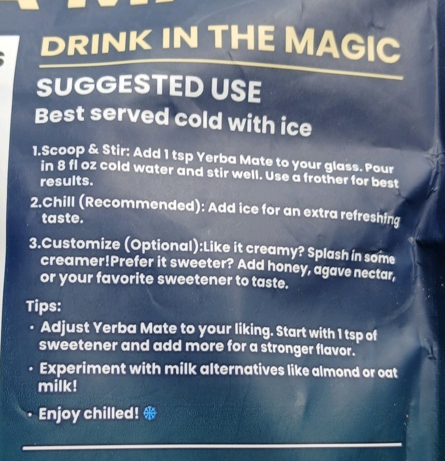 Yerba Mate Peach Mango Instant Tea 11.64oz 30 Servings TheanEcho Exp 05/2027