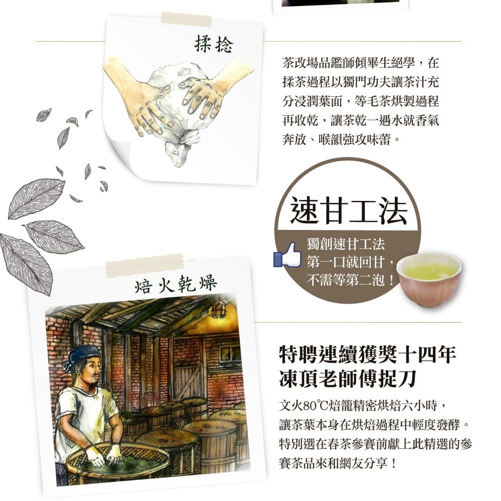 TAIWAN CHA REN Premium Series – Taiwan Dong Ding Oolong Tea Loose Leaves, 3.5…