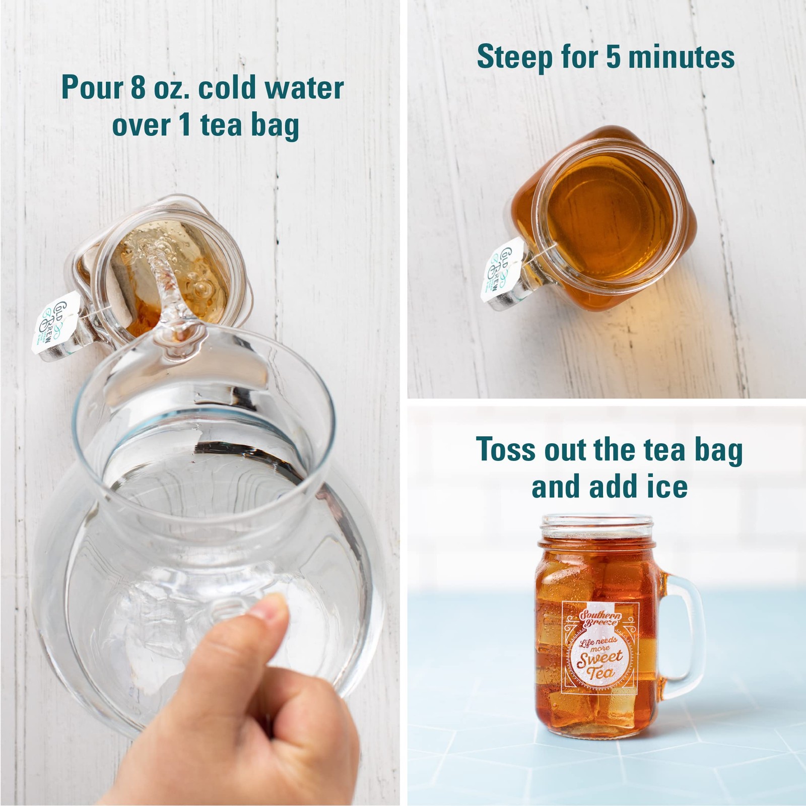 Southern Breeze Cold Brew Sweet Tea Zero Sugar Raspberry 20 Tea Bags