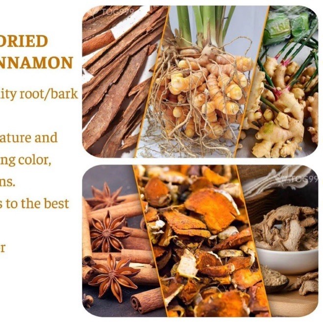 Premium 120 Turmeric Ginger Cinnamon Natural Tea Bags Pure No Additive Added