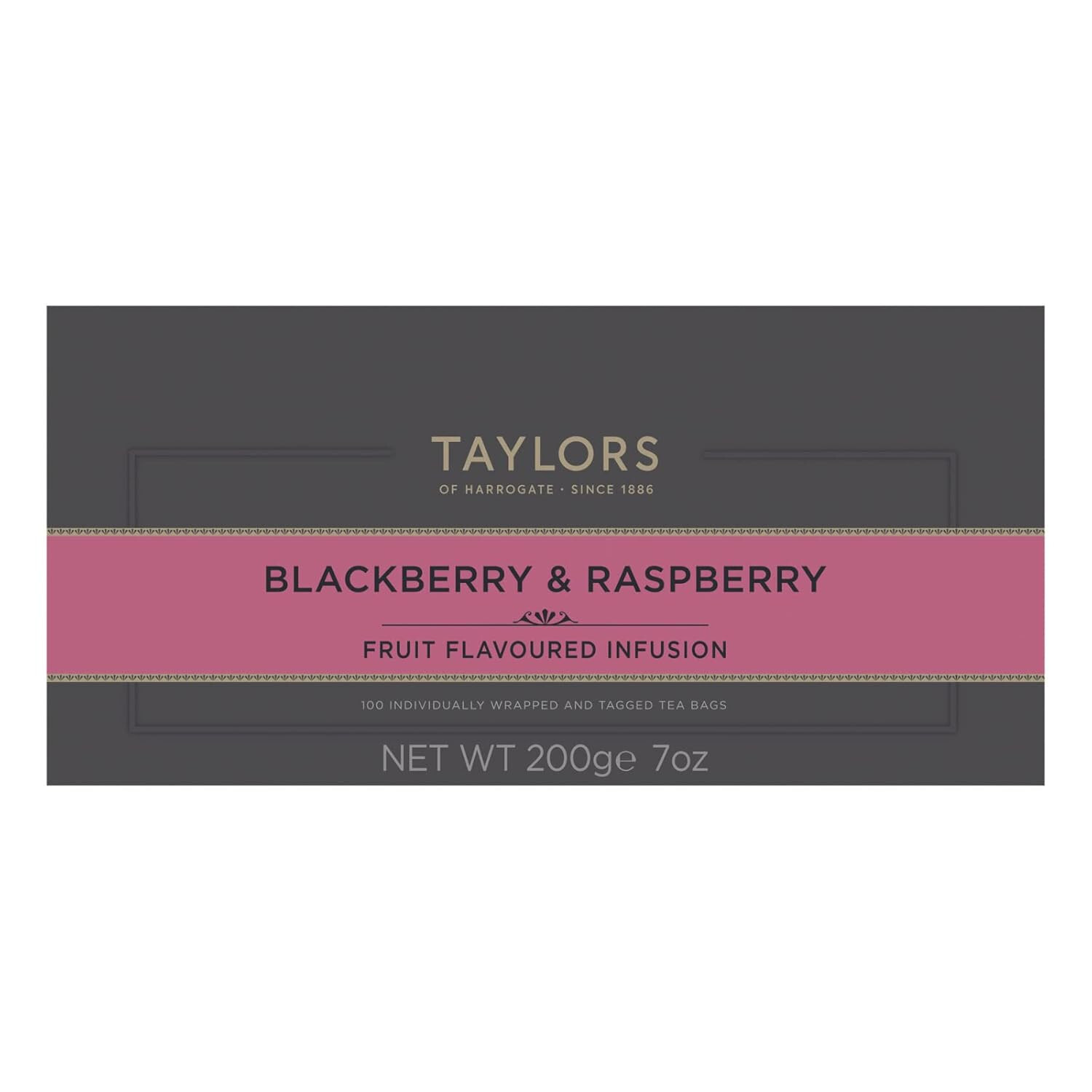 Blackberry & Raspberry Herbal Tea, Hibisco, 100 Conteo, 100 Count (Pack of 1).