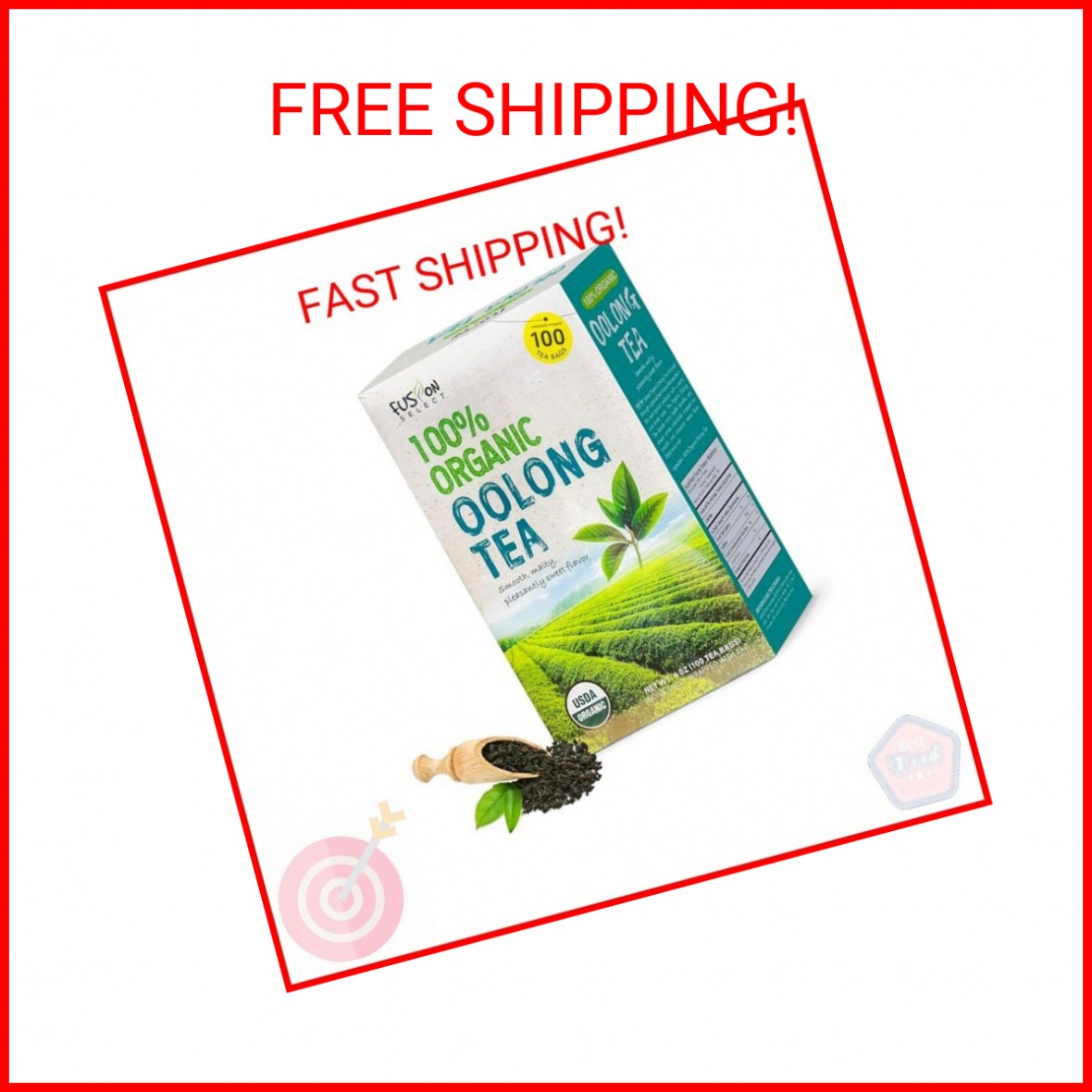 Fusion Select Organic Oolong Tea Bags – Smooth, Mildly Sweet Flavor – Healthy, R