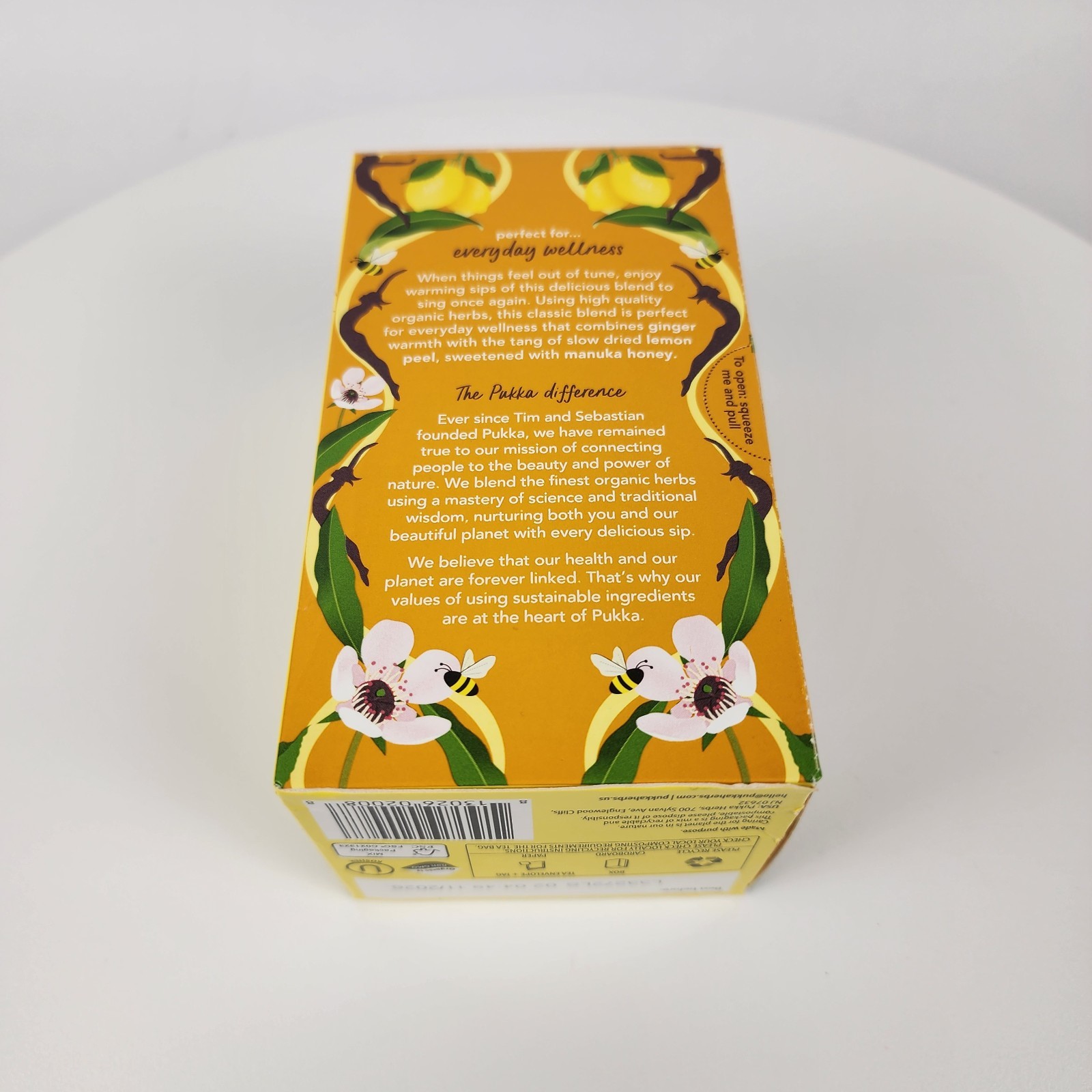 Pukka Lemon, Ginger & Manuka Honey Herbal Tea 20ct (4 Pack) Organic 80 Bags