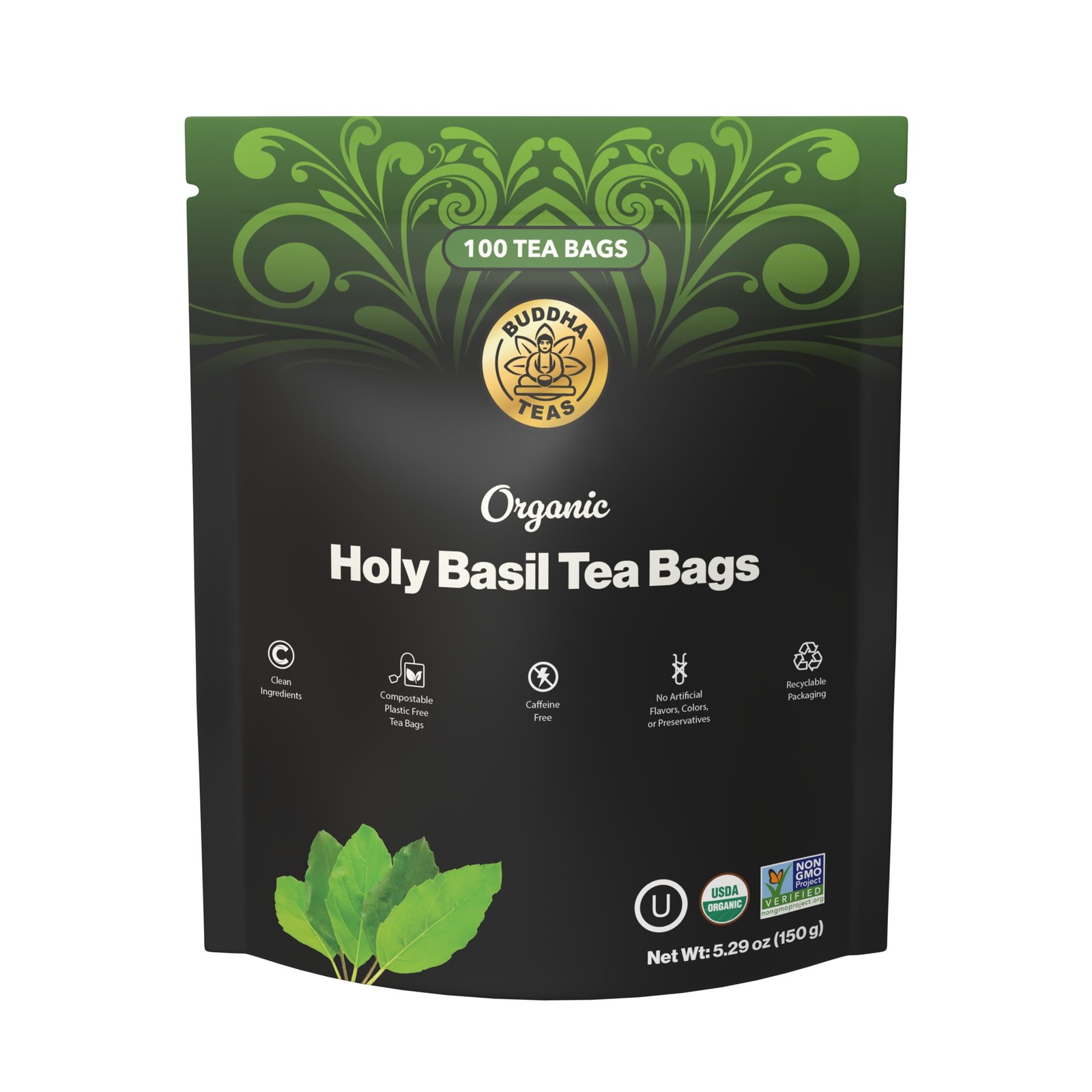 – Organic Holy Basil Tea Bags – For & Wellbeing – Ayurvedic Tulsi – With Anti…