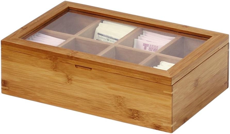TB1323 Bamboo Tea Box, 12 Inch, Natural