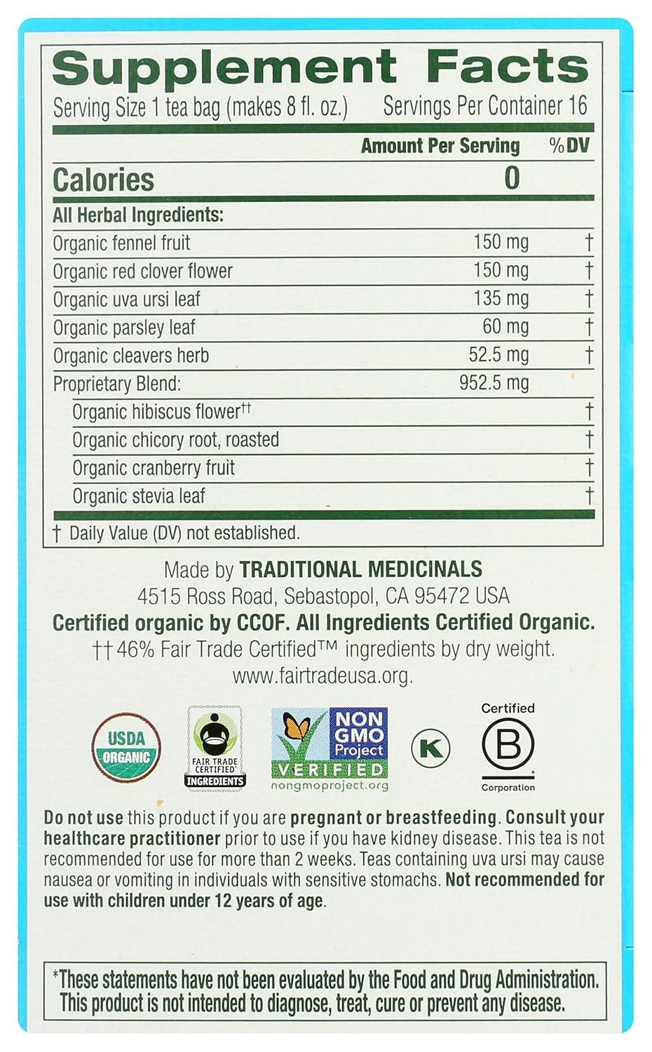 Tea, Weightless Cranberry, 16 Count