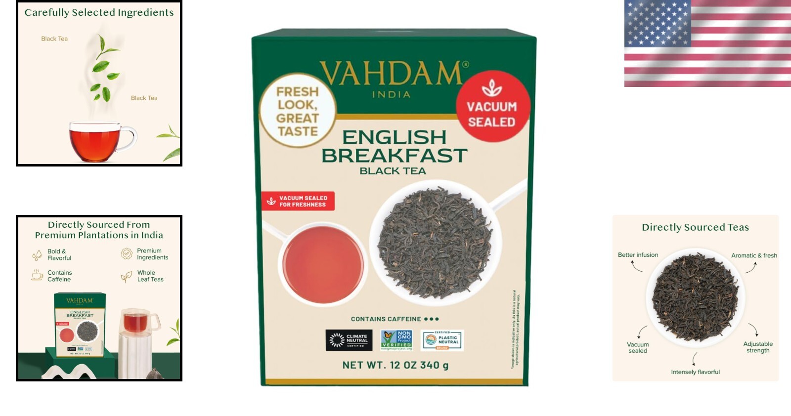 340g English Breakfast Loose Leaf Tea – Non-GMO & Gluten-Free Gourmet Delight