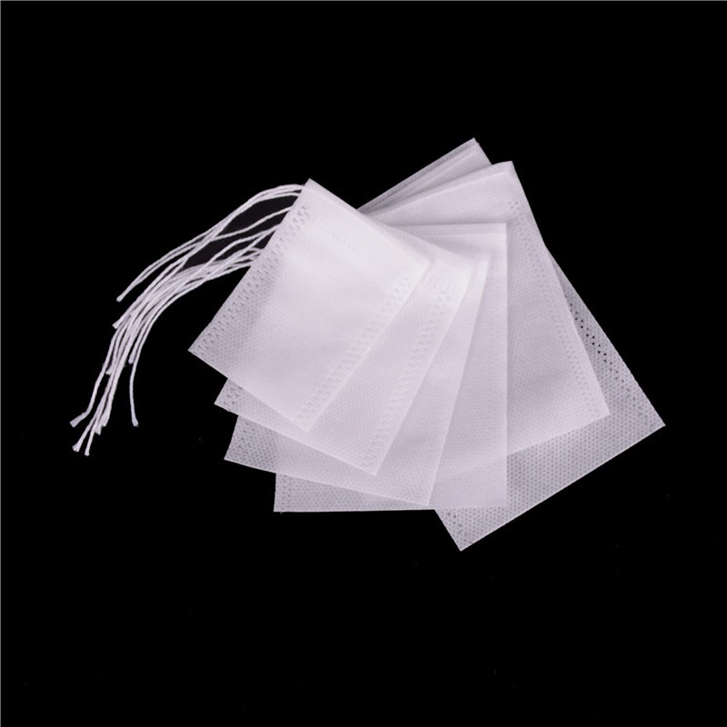 100Pcs Non-woven Empty Teabags String Heat Seal Filter Paper Herb Tea Bag GAMHJ