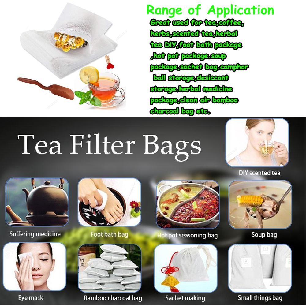 100-2000pcs Disposable Tea Bags Filter Scented Tea Bags with String Heal Seal Pa