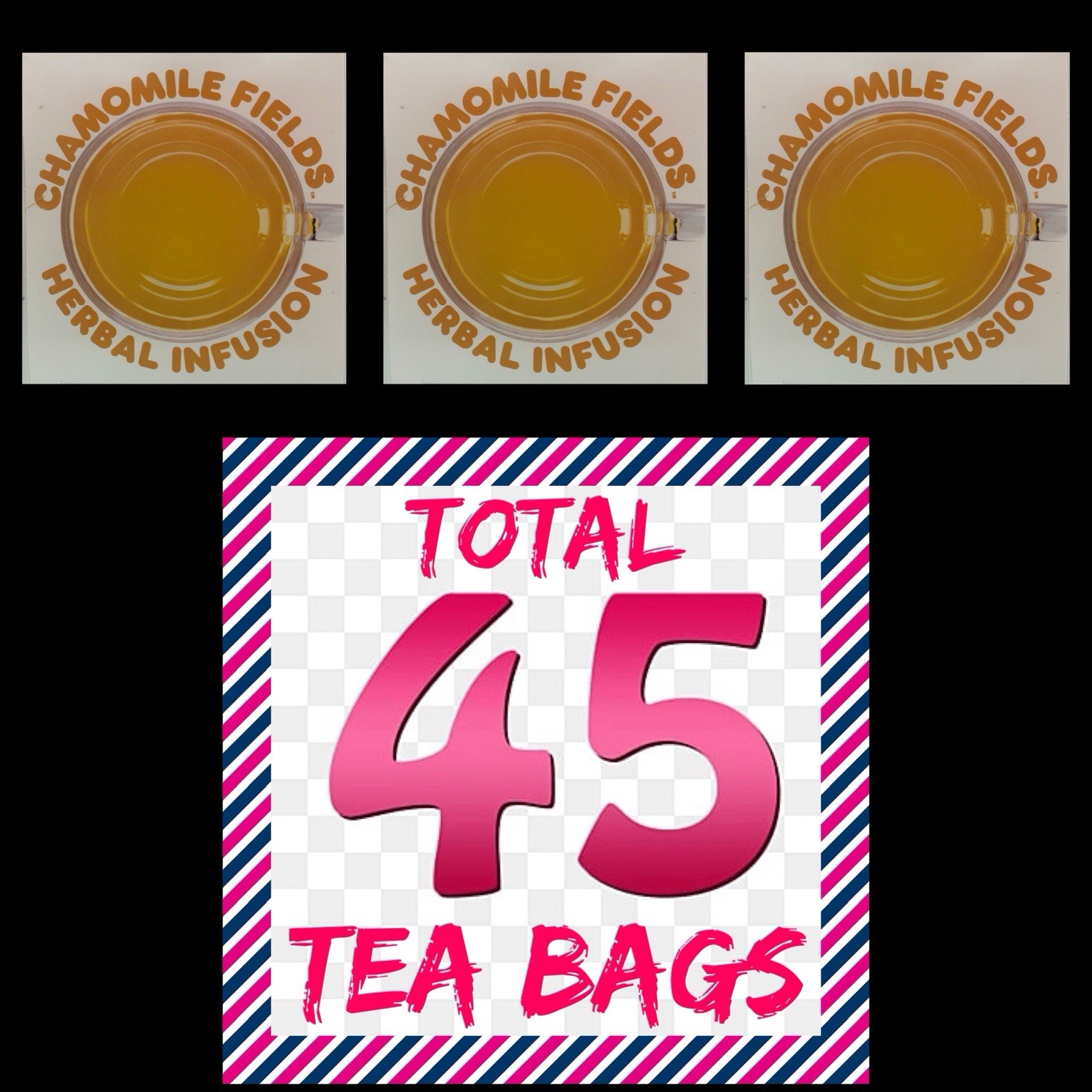Dunkin Donuts Chamomile Fields Herbal Infusion Tea 3 BOX Total 45 tea bags