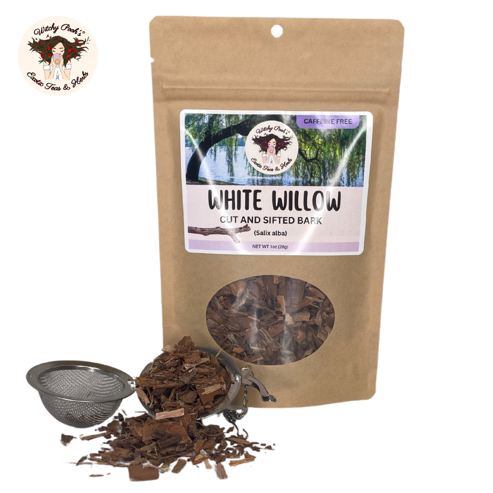 Witchy Pooh’s White Willow Tea – Cut and Sifted Bark, Caffeine Free