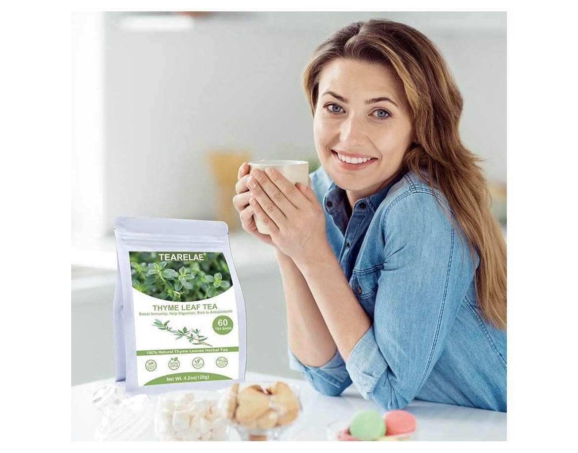 TEARELAE Thyme leaf Tea herbal Help Digestion Boost Immunity Non GMO 60 Tea Bags