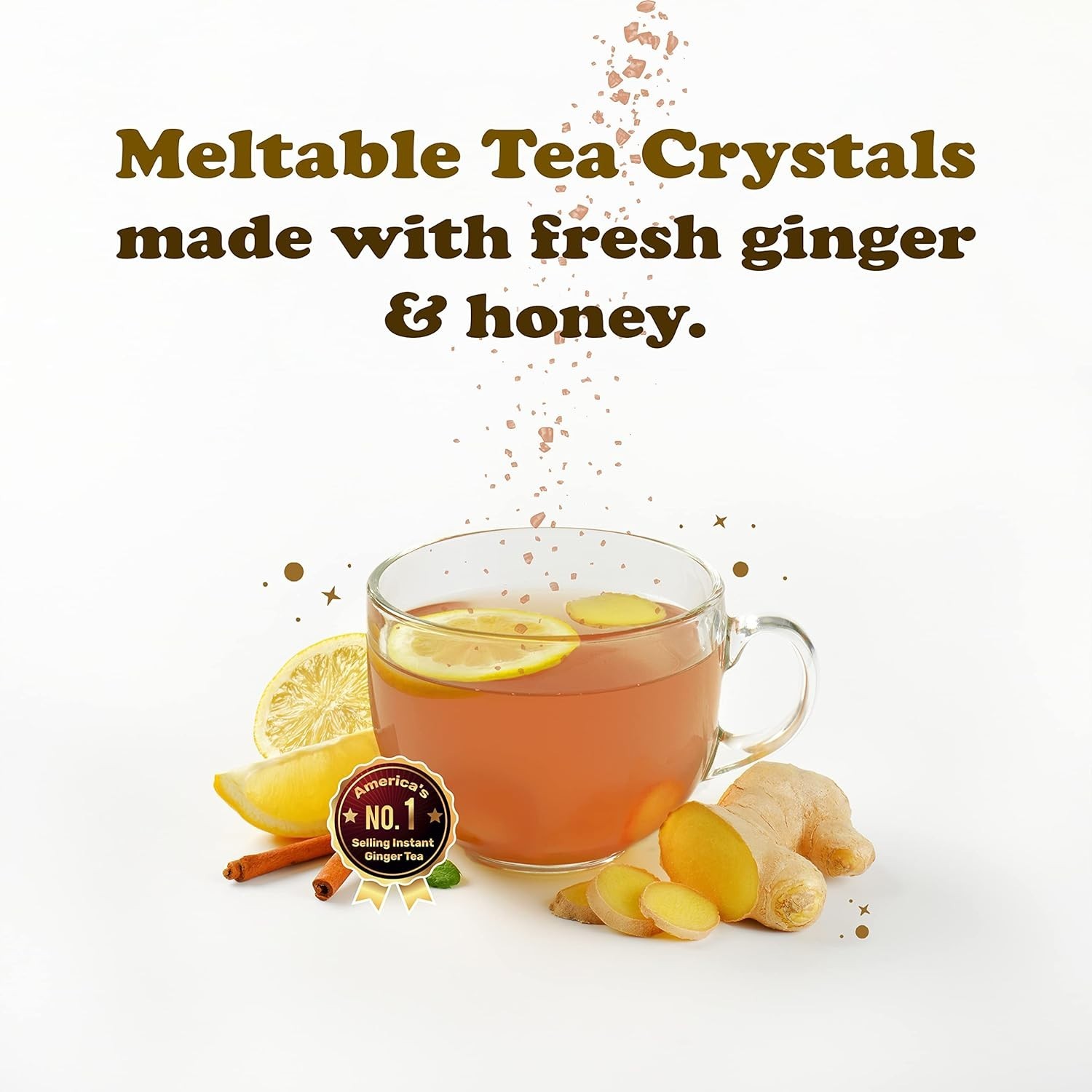Honey Ginger Instant Tea Powder, Mint Flavor, Real Ginger Extract & Sweetener…