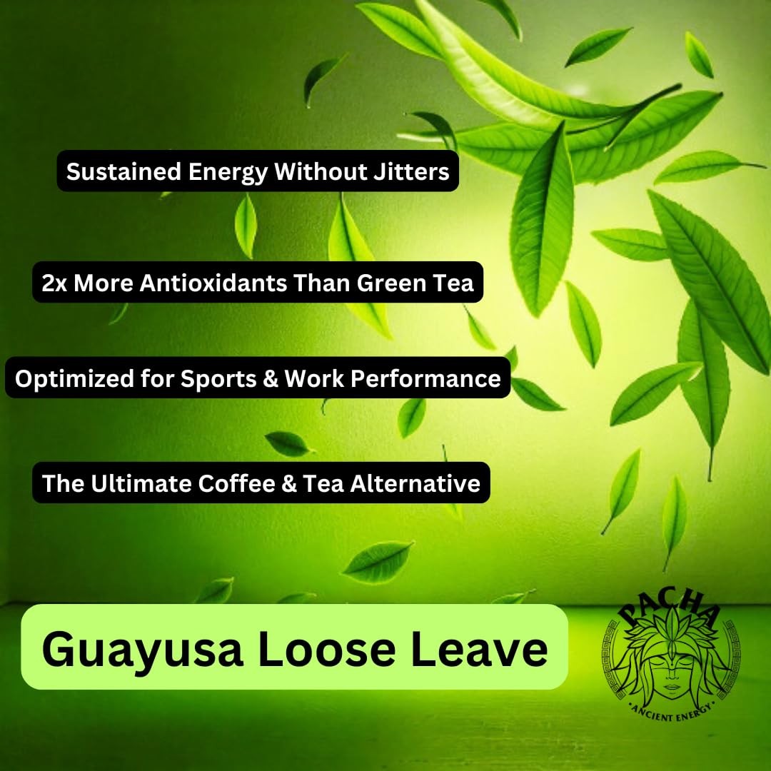 Guayusa Loose Leaf Tea by PACHA | 66mg Caffeine | Naturally High in Antioxida…