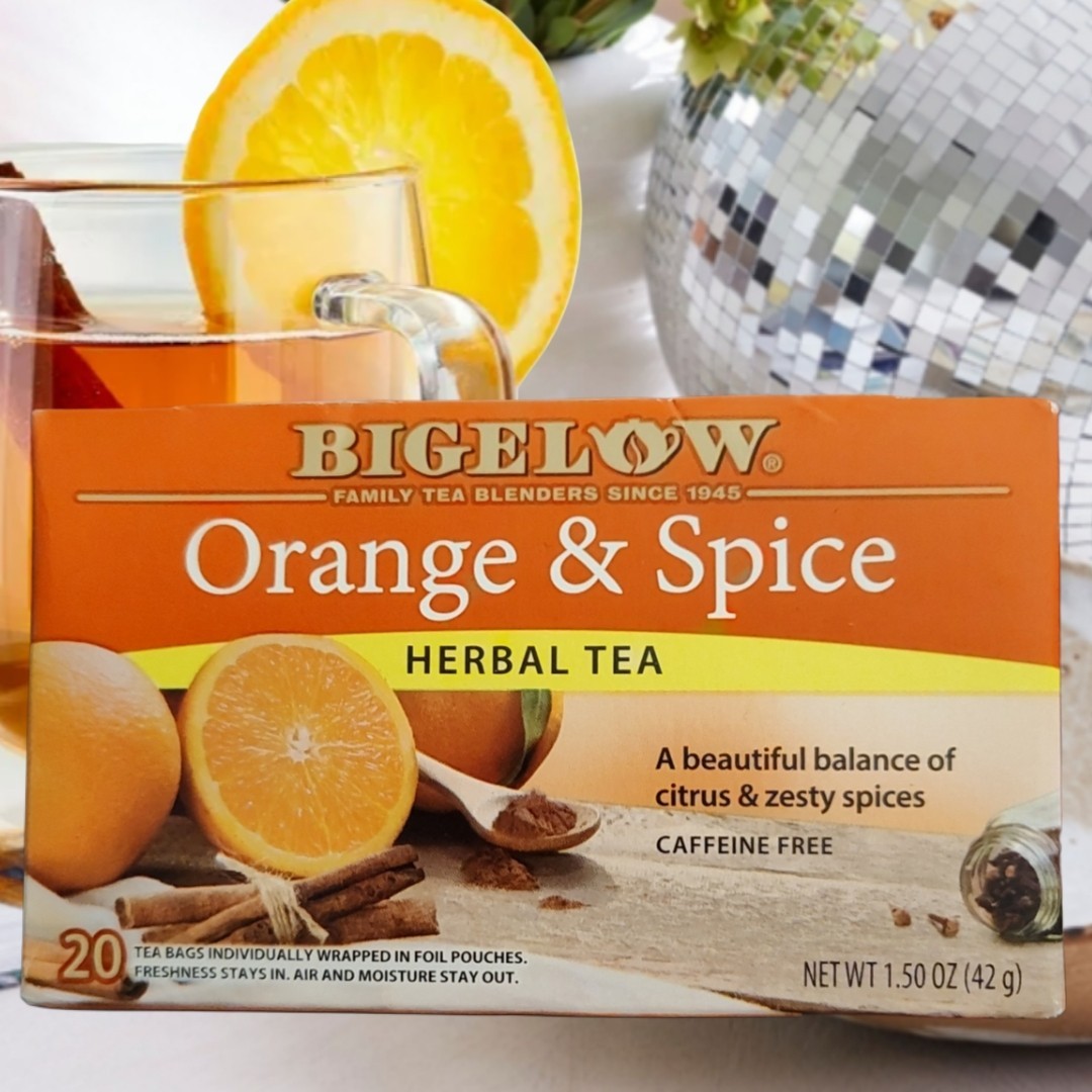 Bigelow Orange & Spice Herbal Tea Caffeine-Free Citrus Zest 20 Ct Kosher Non GMO