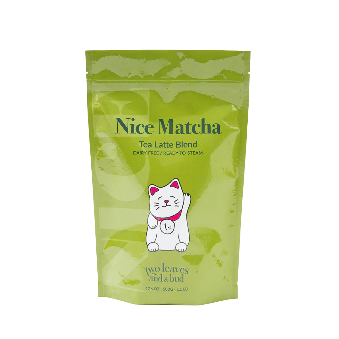 Two Leaves and a Bud Nice Matcha Latte Blend 36 Servings Japanese 17.6 oz (500g)