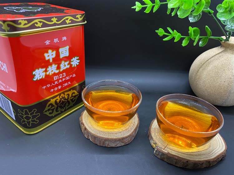 Golden Sail Brand China Lichee Flavored Black Tea Lychee Black Tea 200g B123
