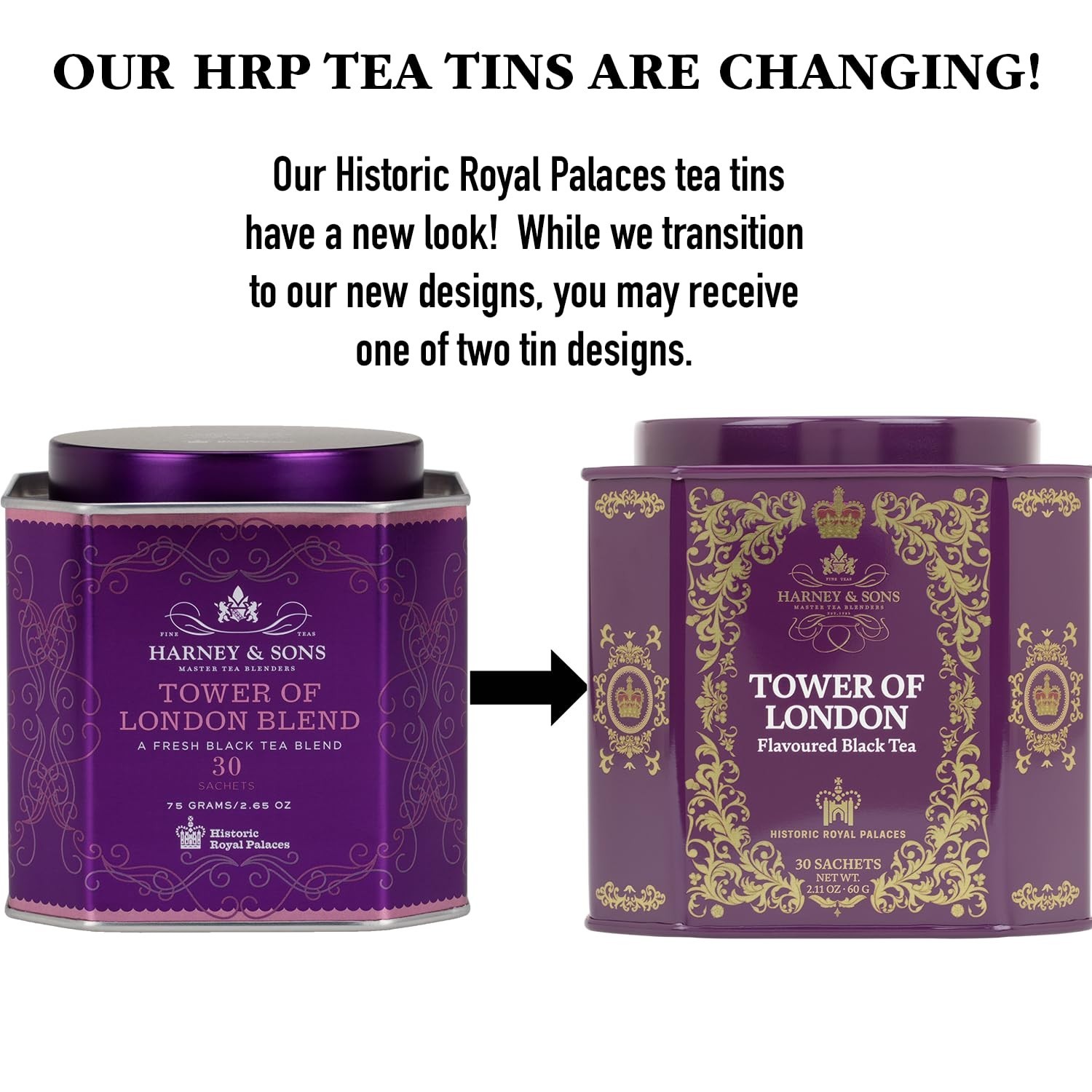 Harney & Sons Tower of London Black Tea 30 Sachets Stone Fruit Bergamot Honey