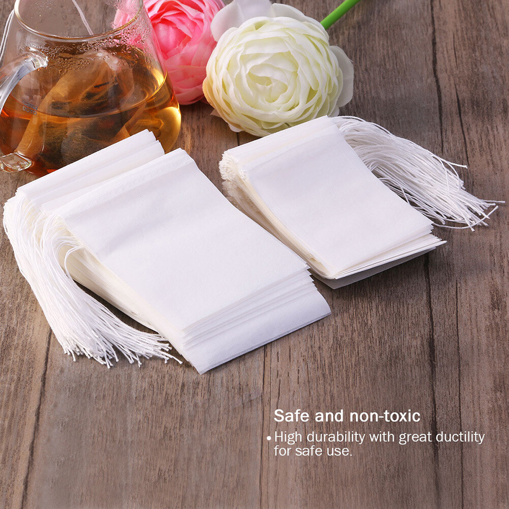 loose tea filter bags food strainer bag Drawstring Tea Bag Filter Portable Paper
