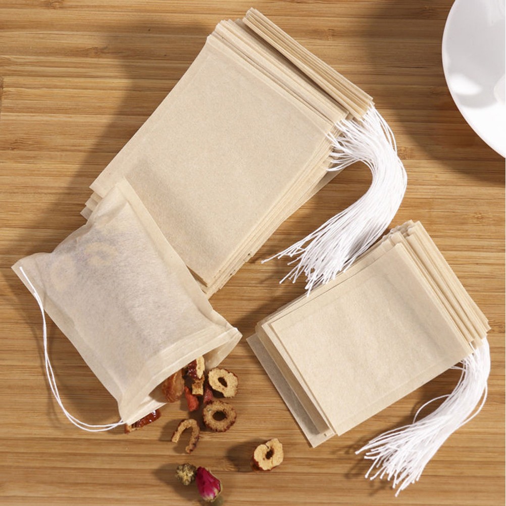 300 Pcs Paper Drawstring Tea Bags For Loose Leaf Tea Filter Bags 5×7 cm