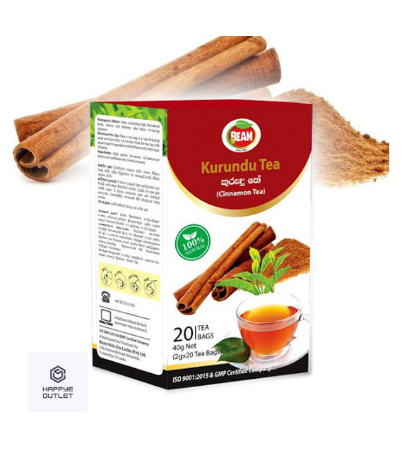 Ceylon Cinnamon Tea 100% Natural High quality 20 Tea Bags GMP Certified 2 Packs