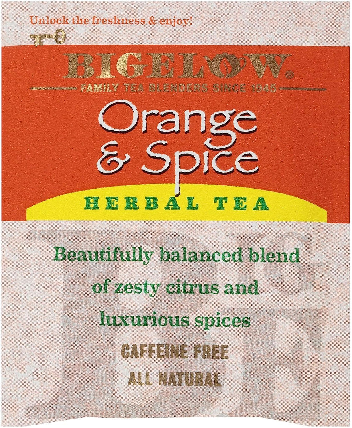 Bigelow Orange & Spice Herbal Tea – 20 tea bags
