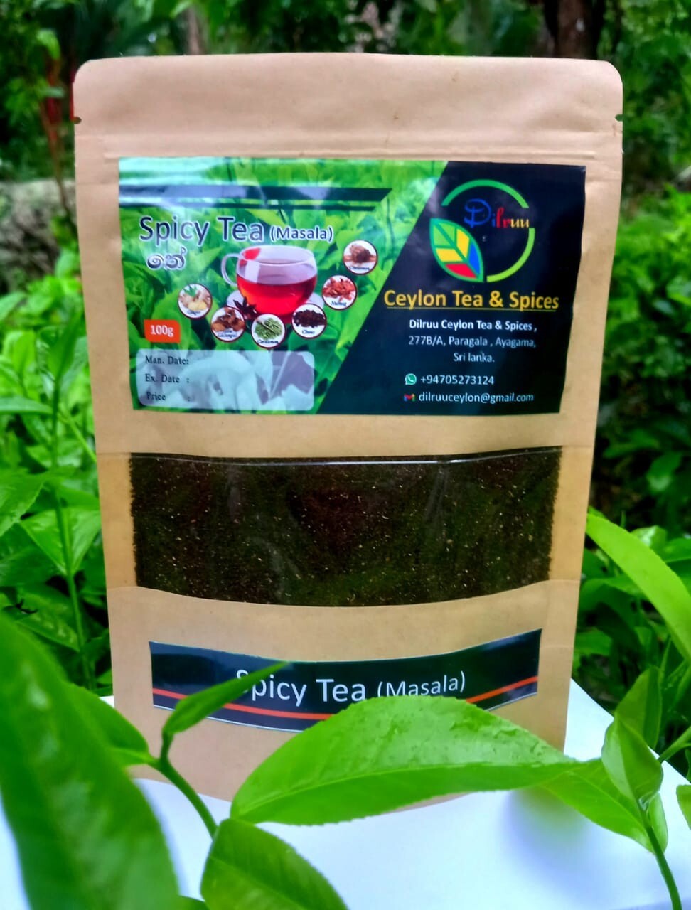 Spicy Tea Masala Chai Powder Natural Organic Pure Ceylon 100g
