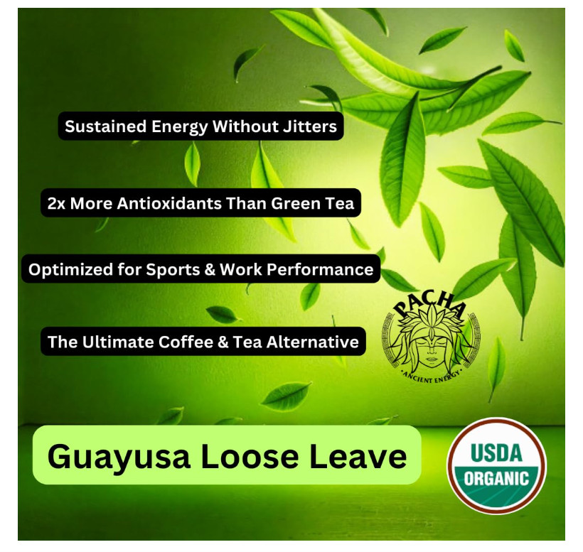 Pacha Guayusa Tea 2LB Organic Loose Leaf 66mg Caffeine Yerba Mate Alt