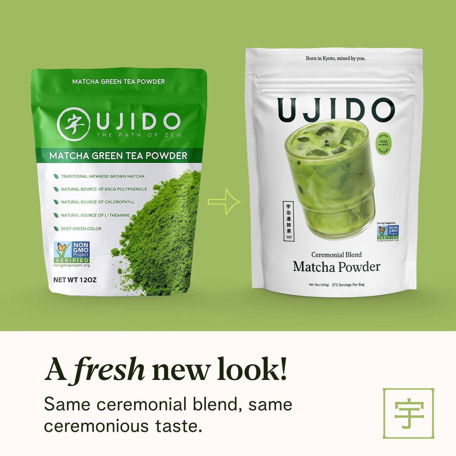 Ujido The Path of Zen Japanese Matcha Green Tea Powder Ceremonial Blend 12 oz