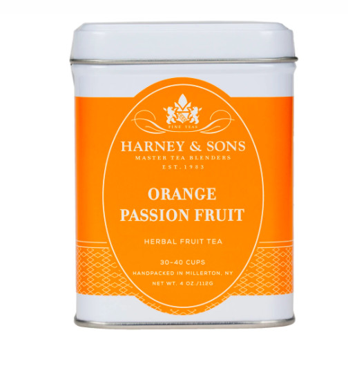 Harney & Sons 4 oz (1/4 lb) tin Caffeine Free Orange Passion Fruit Tea