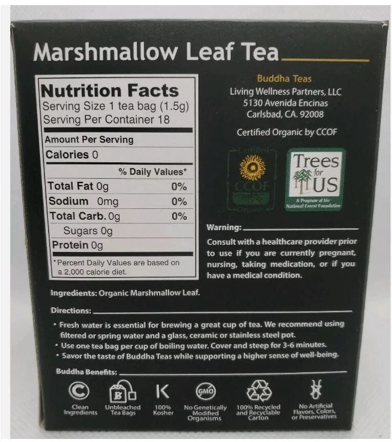 Buddha Teas Organic Burdock Root Tea – OU Kosher, USDA Organic 18 bags