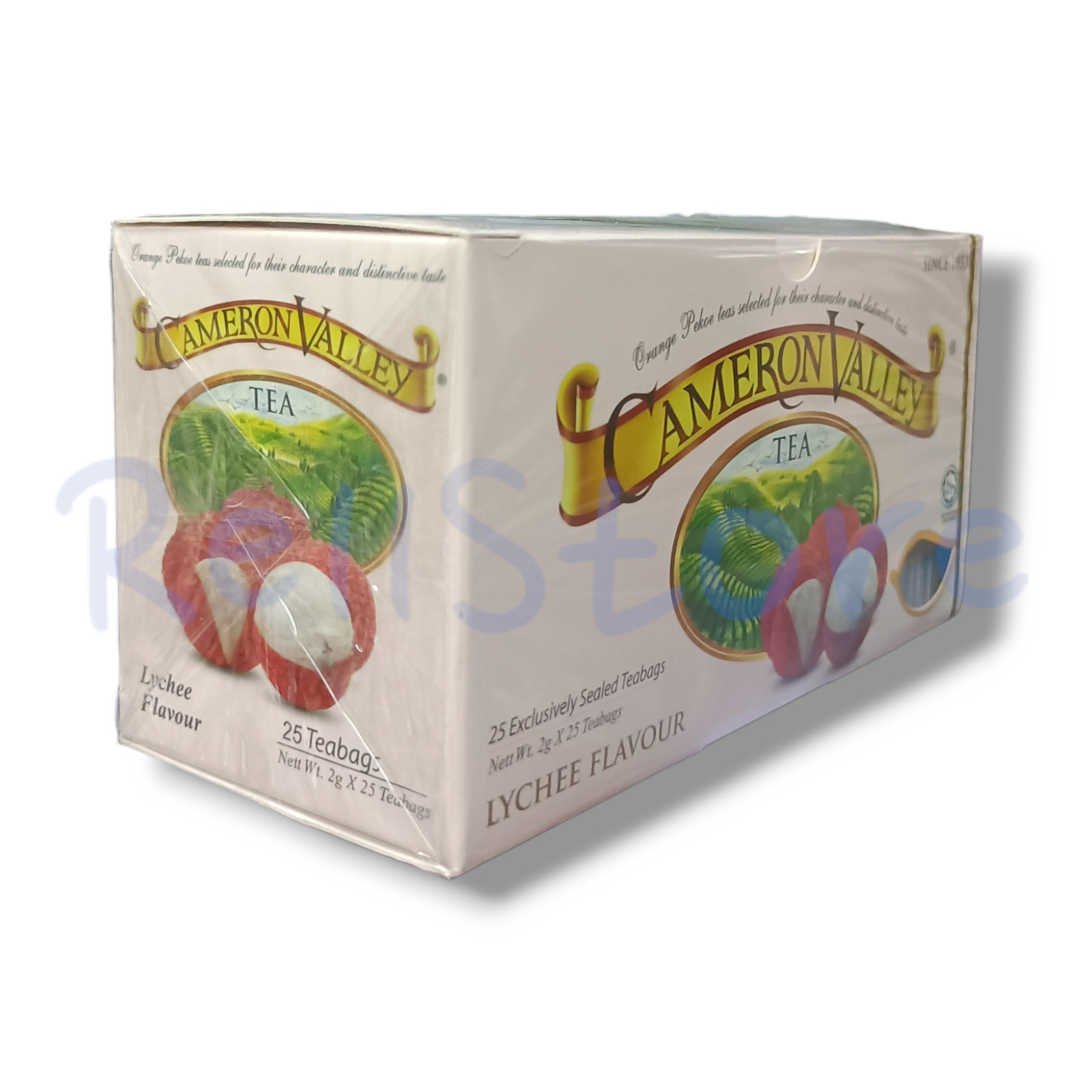 Cameron Valley Lychee Flavour Tea 25 Bags | Highland Orange Pekoe Malaysia