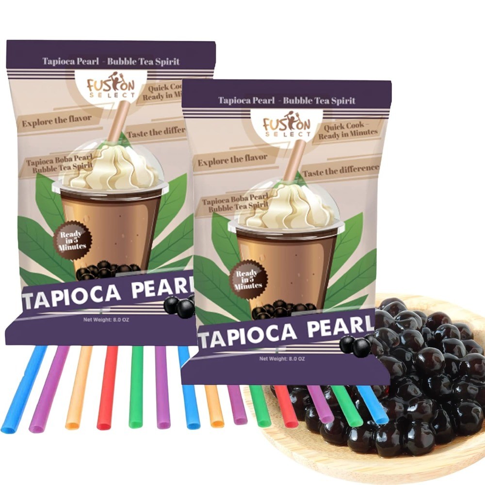 Brown sugar flavored instant tapioca pearls, ready to make in 5 minutes(2 packs)