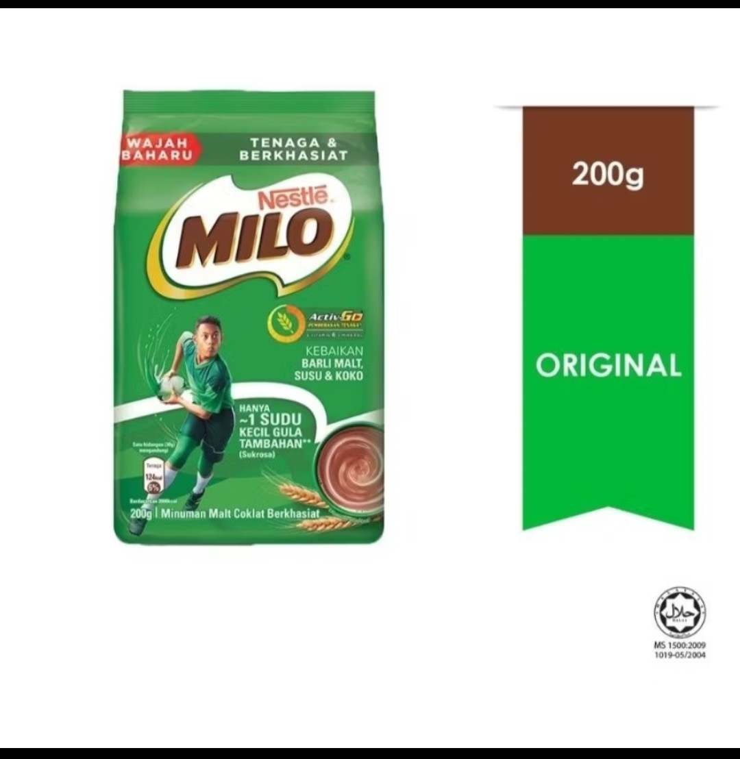 NESTLE MILO Nutritious Chocolate Malt Drink ( 2 packs X 200grams )