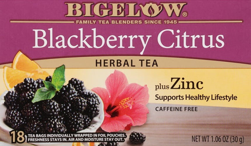 Bigelow Blackberry Citrus Herbal Tea – 18 tea bags