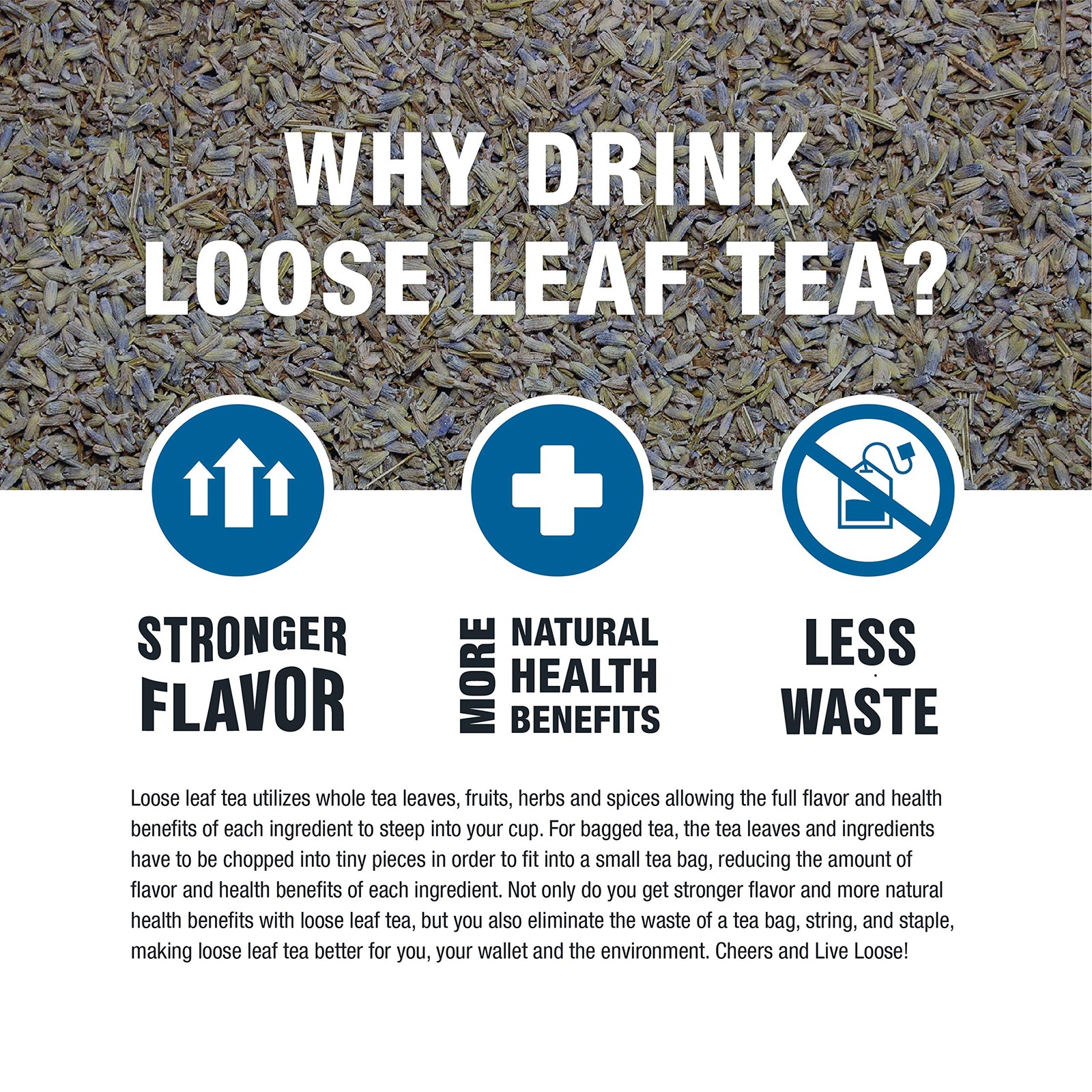 Organic Lavender Flowers Loose Leaf Tea 200 Cups Premium Brew Pouch