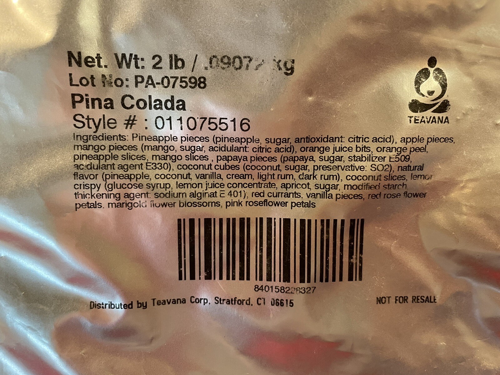 TEAVANA PINA COLADA Loose Leaf Herbal Tea Fresh Limited Stock GREAT Over ICE