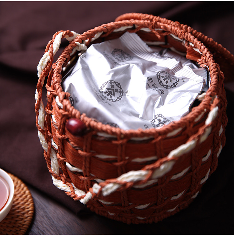 Pure CHINATEA LIU BAO TEA 5105 Wuzhou Liupao Dark Tea 500g Hei Cha with Basket