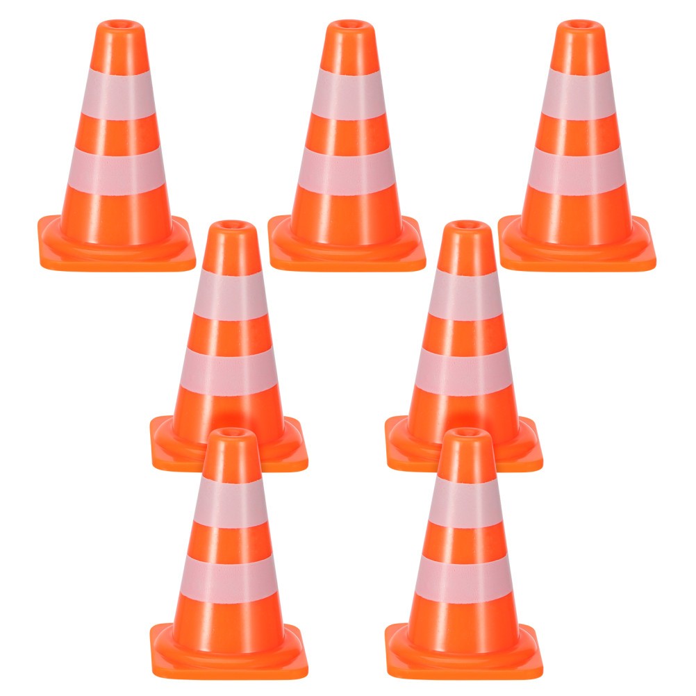 7 Pcs Mini Traffic Cones Kids Road Sign Driving Habit Toys Man