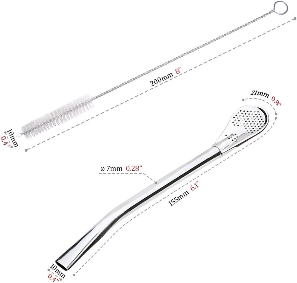 Stylish 6-Inch Stainless Steel Drinking Straws – Perfect for Coffee & Tea Lovers