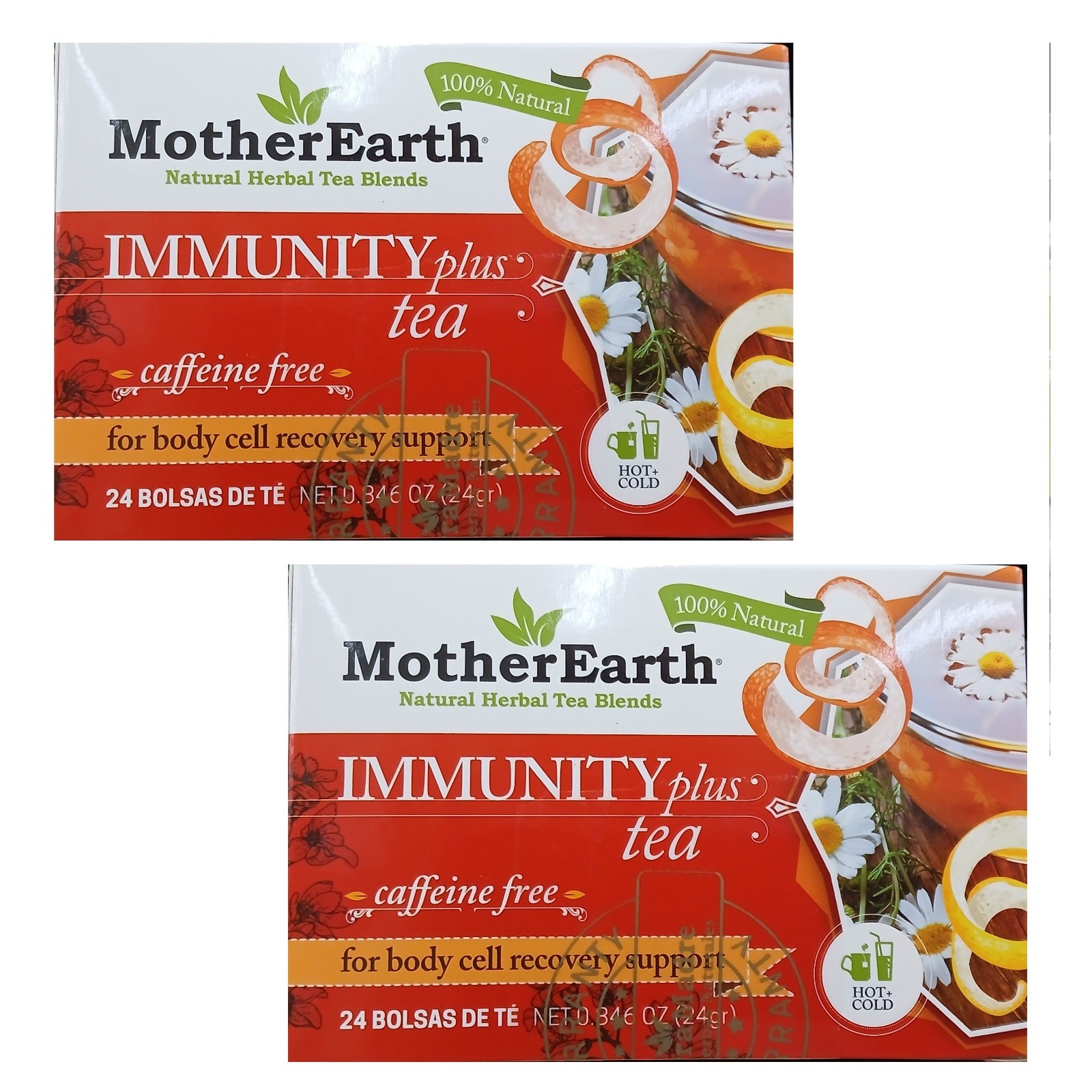 Mother Earth Immunity Plus Herbal Tea Blend Caffeine Free 48 Tea Bags