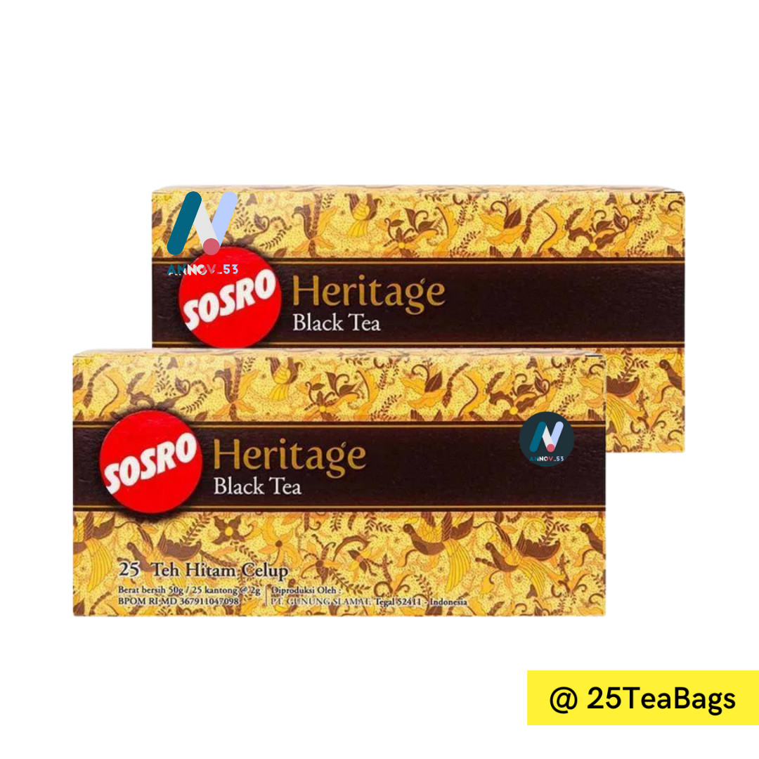 SOSRO HERITAGE Black Tea Dip Tea Stronger Fresh Fragrance Premium Indonesia 2PAX