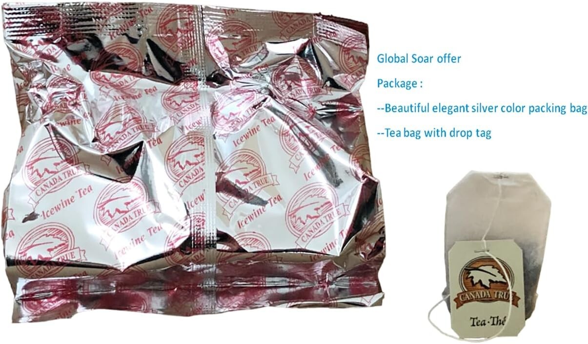 CANADA TRUE Icewine Tea 30 Tea Bags 60g (加拿大CANADA TRUE 冰酒茶 园铁罐装 30茶包 60g)