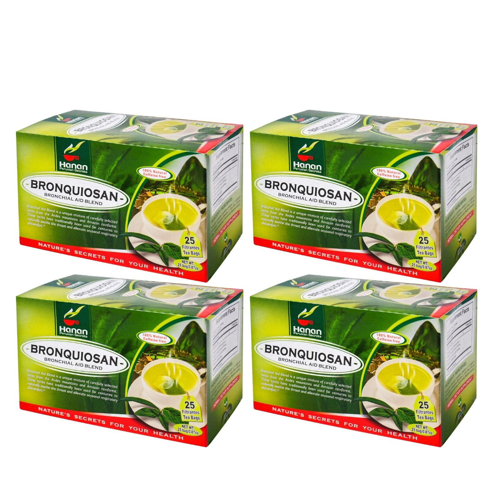 Bronchial Wellness 100 Teabags Bronquiosan – Respiratory Lung Health Blend Peru
