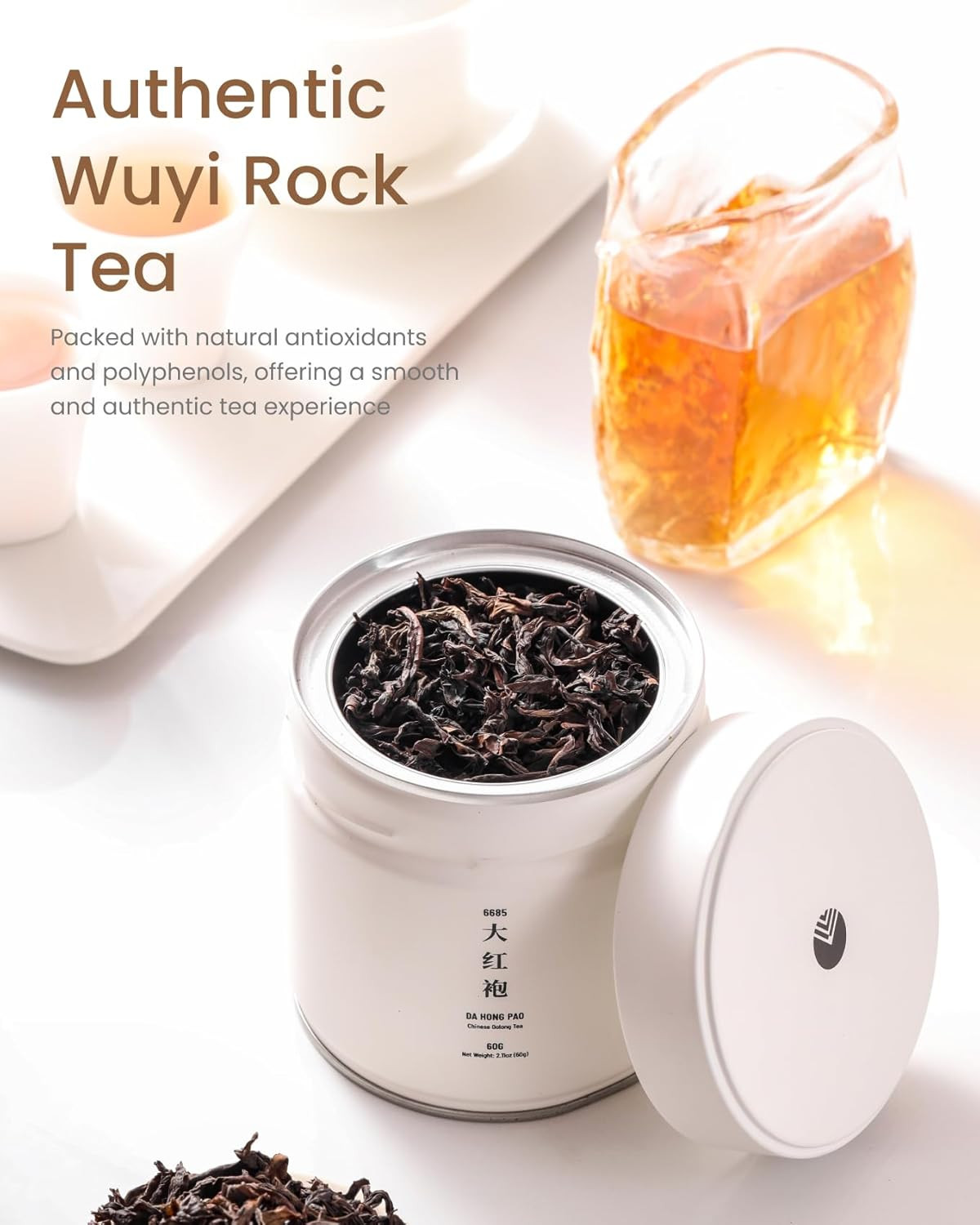 Premium Oolong Tea Loose Leaf, High Mountain, 2.11 Ounce 60G, Tin Canister
