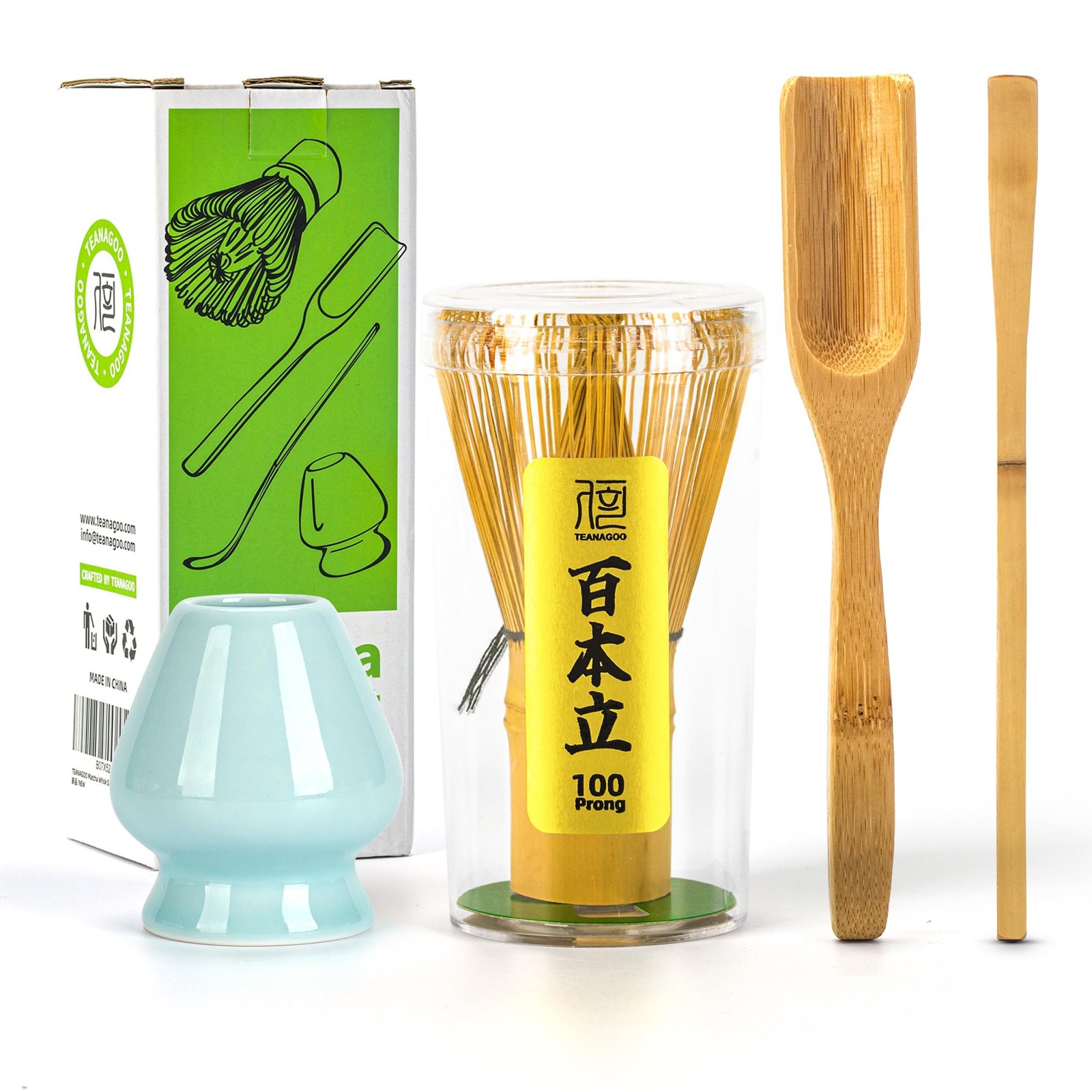 Matcha Whisk Set, Bamboo Matcha Whisk (Chasen), 4 Pcs Traditional Starter Mat…