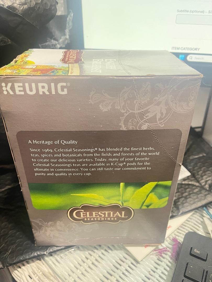 Celestial Seasonings English Breakfast Black Tea K-Cups 24 2020-2022(Z15-8,Y9-2)