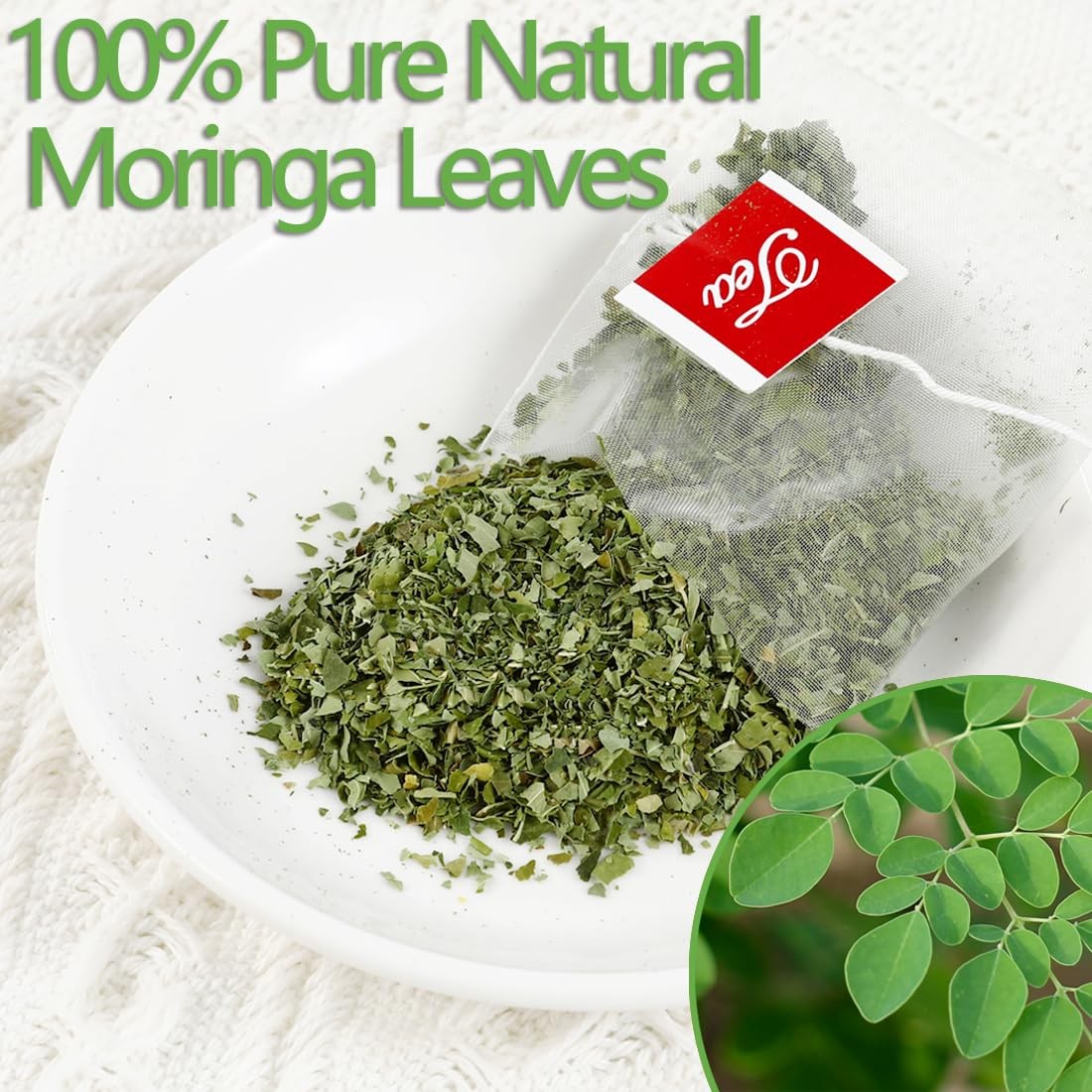 Premium Moringa Tea,135 Tea Bags/7.15OZ,100% Pure 135 Count (Pack of 1)