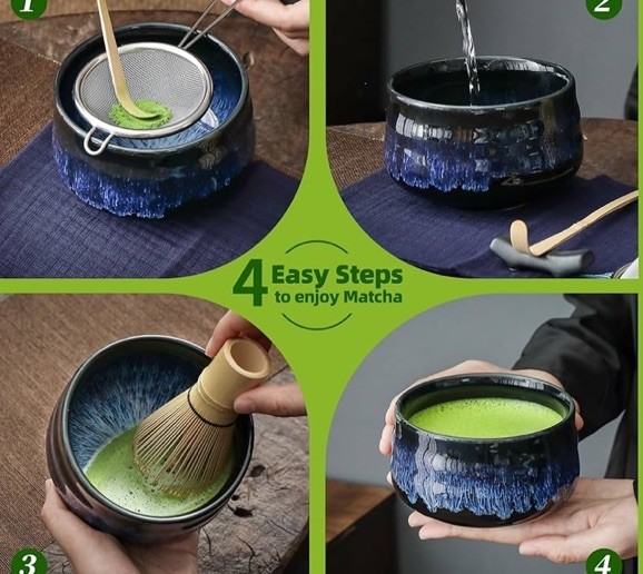 TEANAGOO Matcha Whisk Set, 7 Pcs Matcha Set with Holder/Scoop/Sifter, Matcha Kit